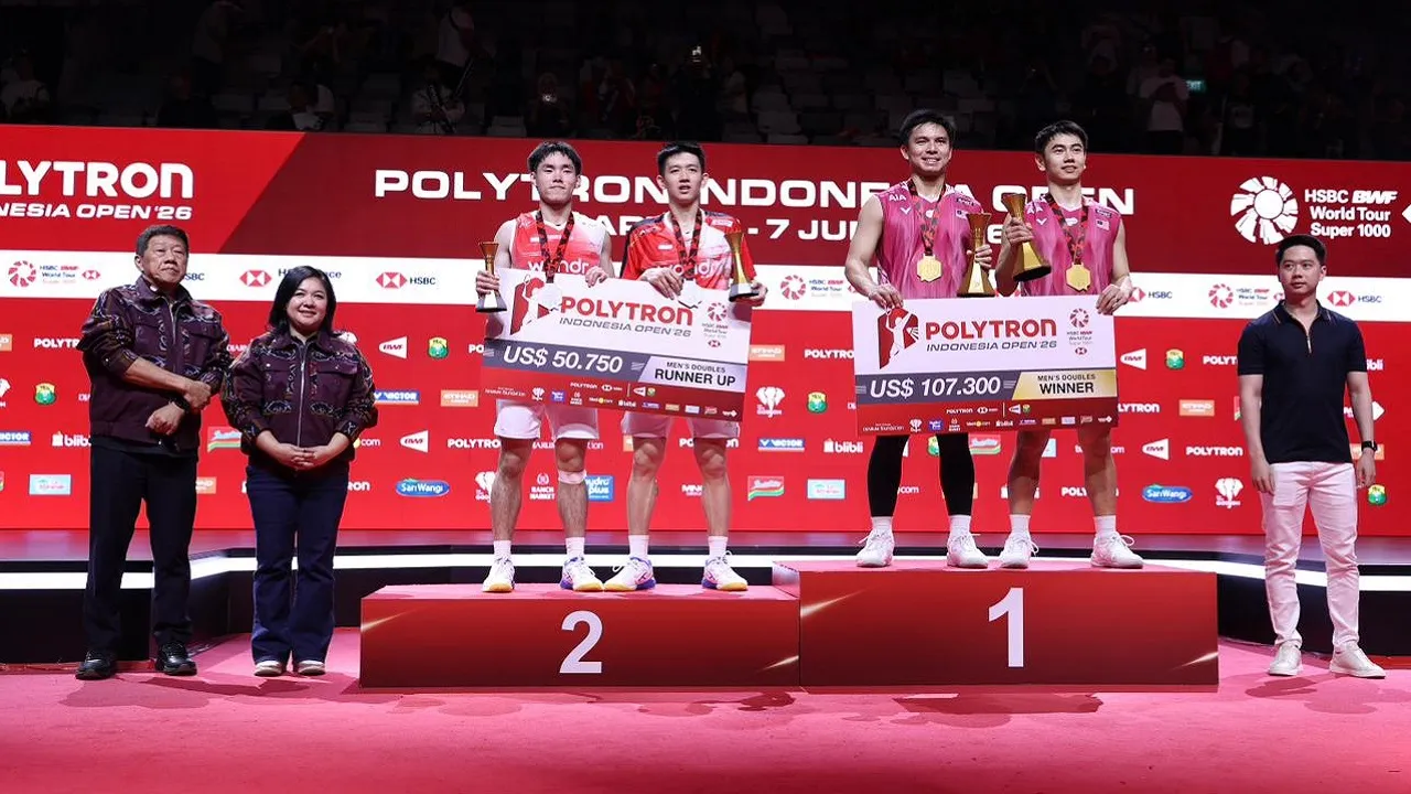 Raymond/Joaquin petik pelajaran berharga usai jadi runner-up di Indonesia Open 2026.