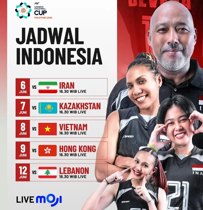 Timnas Voli Putri Indonesia Siap Berlaga di AVC Womens Volleyball Cup 2026 Hari Ini - sumber: (blokbojonegoro)