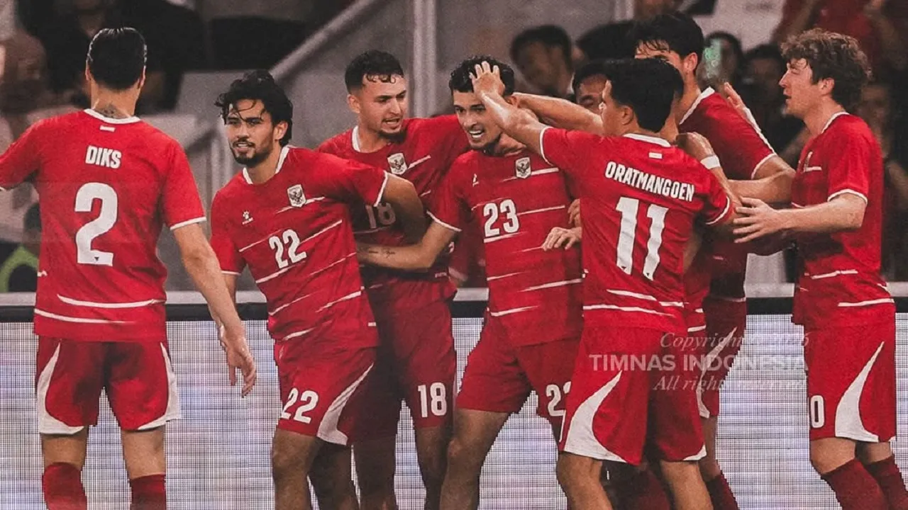 Justin Hubner jadi pencetak gol pertama timnas Indonesia di laga kontra Oman