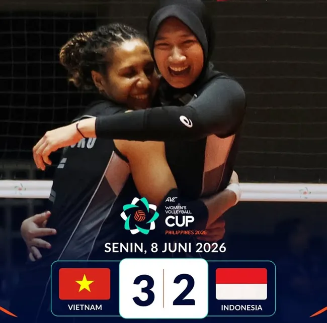 Vietnam Tundukkan Timnas Voli Putri Indonesia dengan Skor Ketat 3 - sumber: (blokbojonegoro)
