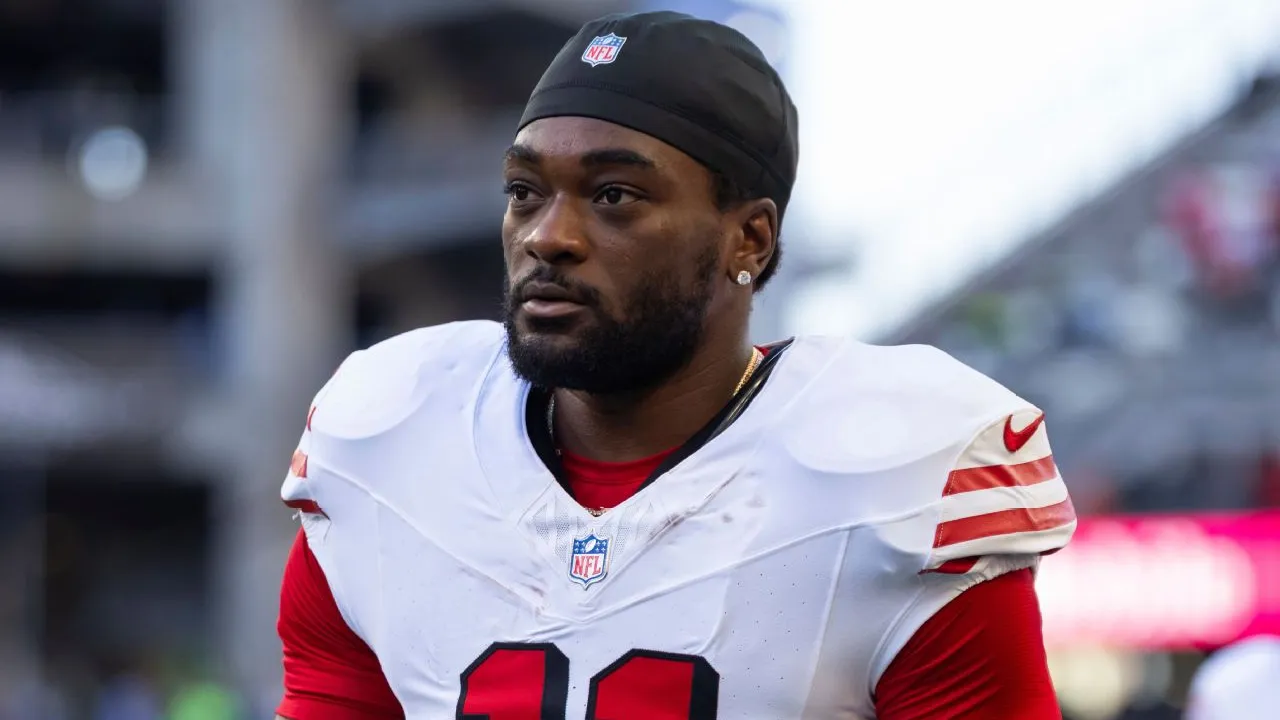 Brandon Aiyuk berulang kali menyebut pihak yang sedang dihadapinya sebagai "anak kecil" dan "penakut", tanpa pernah menyebut nama 49ers secara langsung. (Foto: AP)