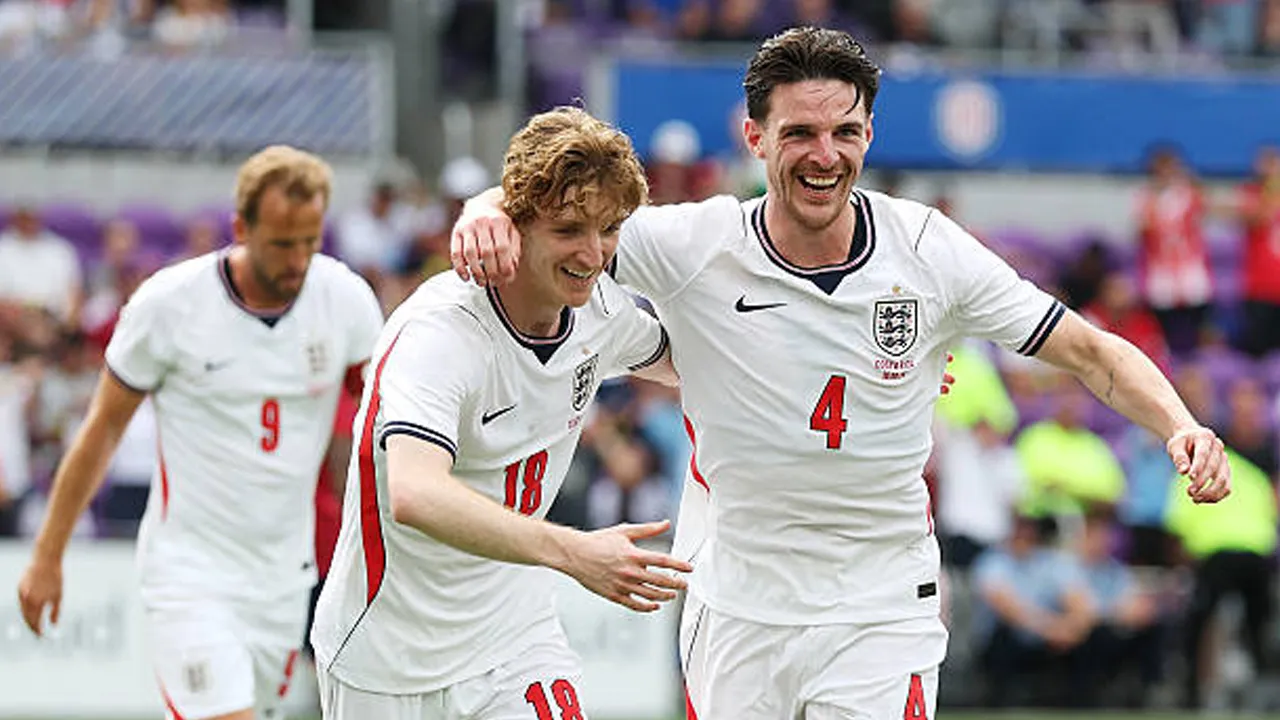 Declan Rice, Anthony Gordon, dan Ollie Watkins Antar Inggris Tekuk Kosta Rika