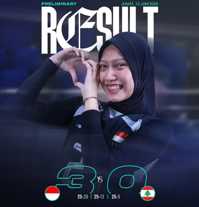 Timnas Voli Putri Indonesia Bungkam Lebanon 3 - sumber: (blokbojonegoro)