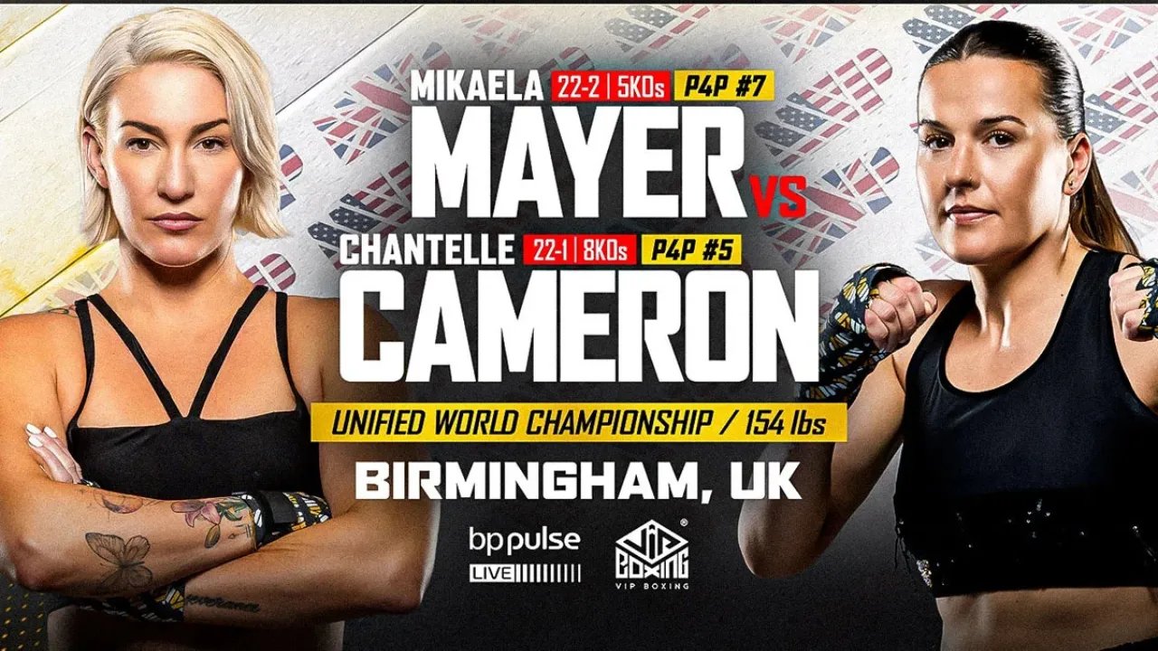 Mikaela Mayer (kiri) dan Chantelle Cameron. (Foto: Fight TV)
