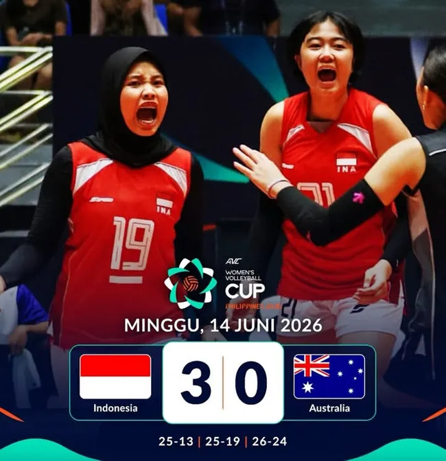 Timnas Voli Putri Indonesia Bungkam Australia 3 - sumber: (blokbojonegoro)