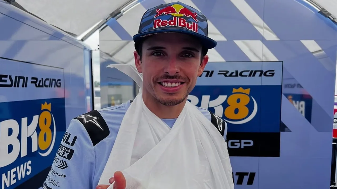 Alex Marquez alami cedera di MotoGP Catalunya