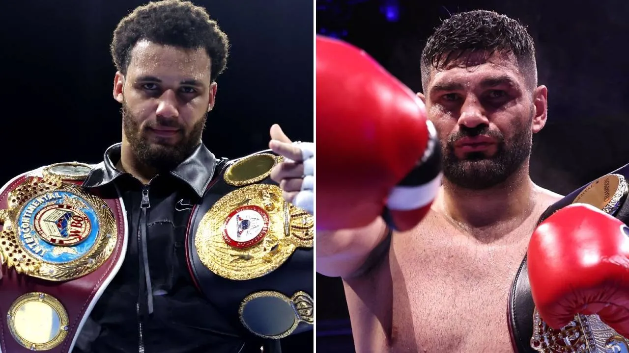 Moses Itauma (kiri) dan Filip Hrgovic. (Foto: Fight TV)