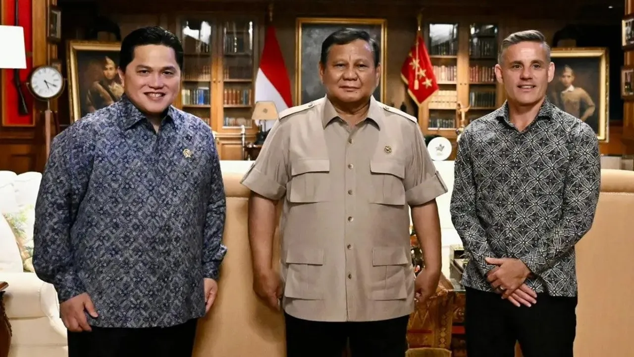 Erick Thohir dan John Herdman menemui Presiden Republik Indonesia, Prabowo Subianto membahas Timnas Indonesia