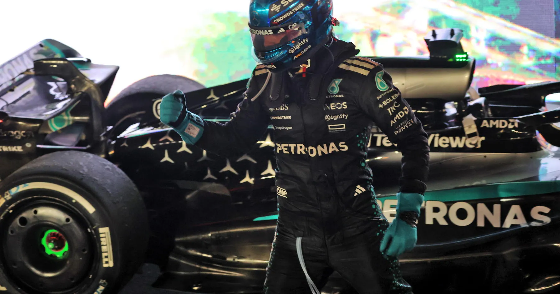 Momen Mengejutkan George Russell Usai Kemenangan F1 - sumber: (racingnews365)