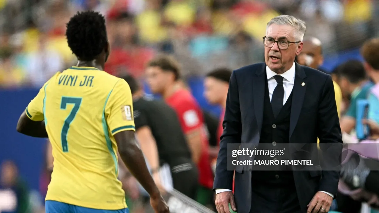 Carlo Ancelotti puji Vinicius Junior usai bawa Brasil juara Grup C
