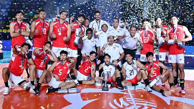 Timnas Voli Putra Indonesia Atasi Masalah dan Raih Juara Asia dengan Skor Gemilang - sumber: (blokbojonegoro)