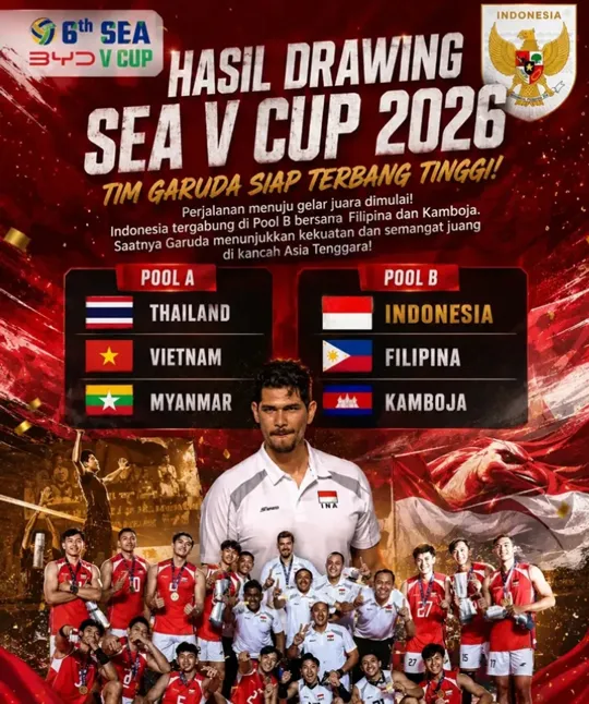 Timnas Voli Putra Indonesia Siap Tempur di SEA V. League 2026
