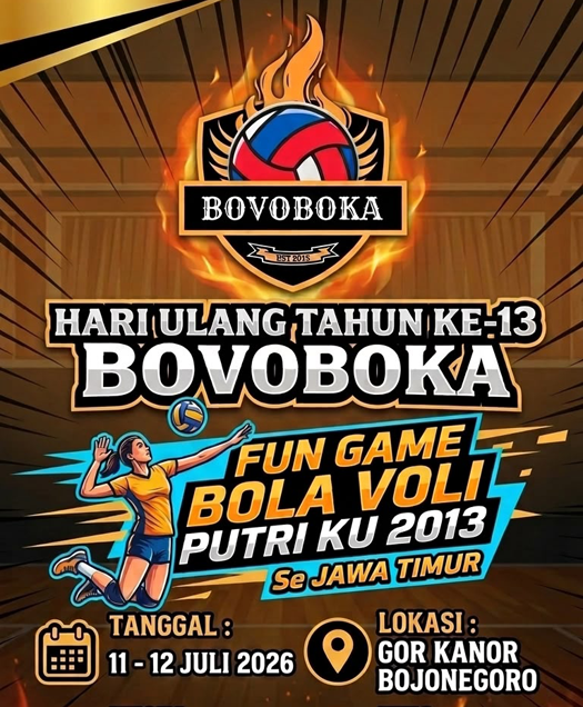 Tim Voli Putri KU 2013 Jatim Meriahkan Fun Game Ultah BOVOBOKA ke