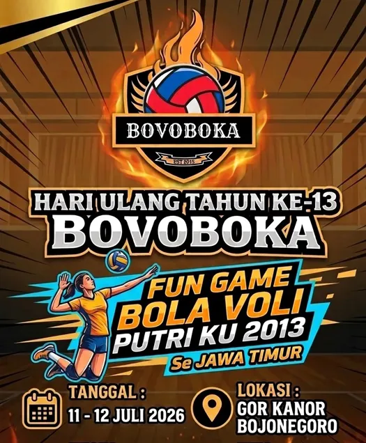 Tim Voli Putri KU 2013 Jatim Meriahkan Fun Game Ultah BOVOBOKA ke - sumber: (blokbojonegoro)