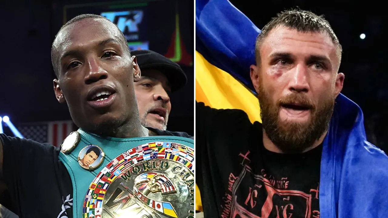 O'Shaquie Foster (kiri) dan Vasiliy Lomachenko. (Foto: Fight TV)