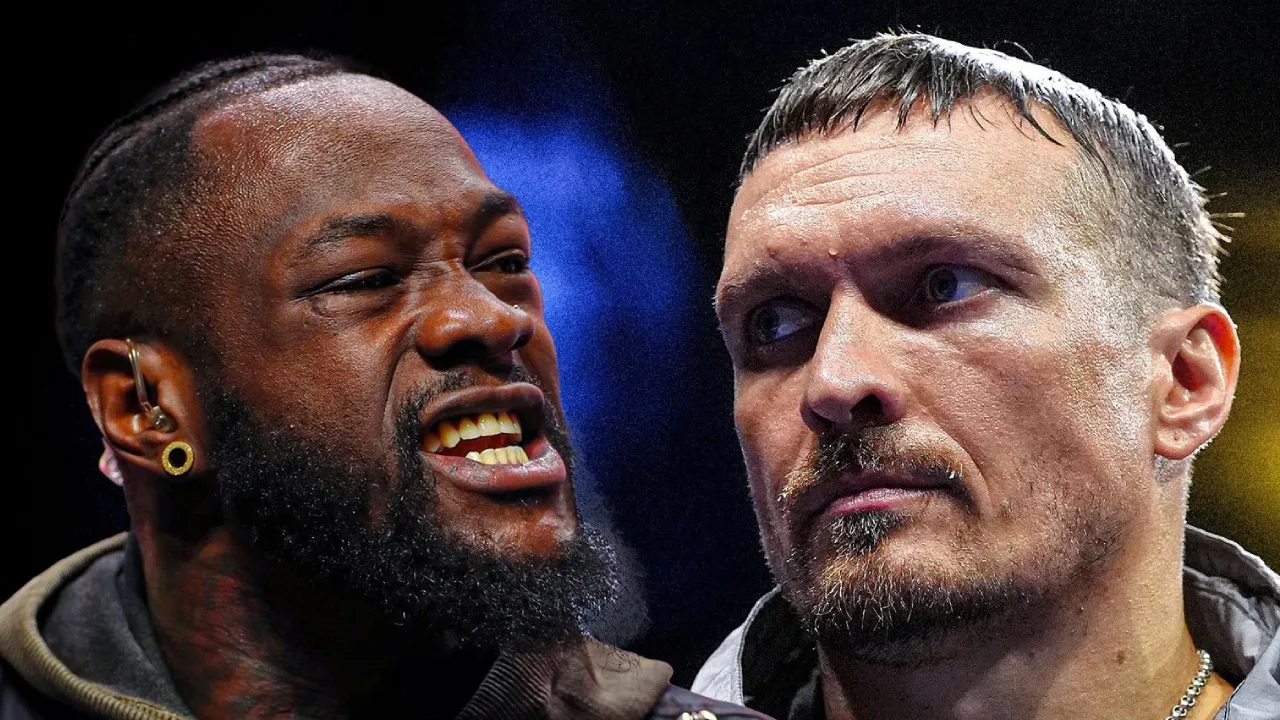 Oleksandr Usyk (kanan) dan Deontay Wilder. (Foto: Fight TV)
