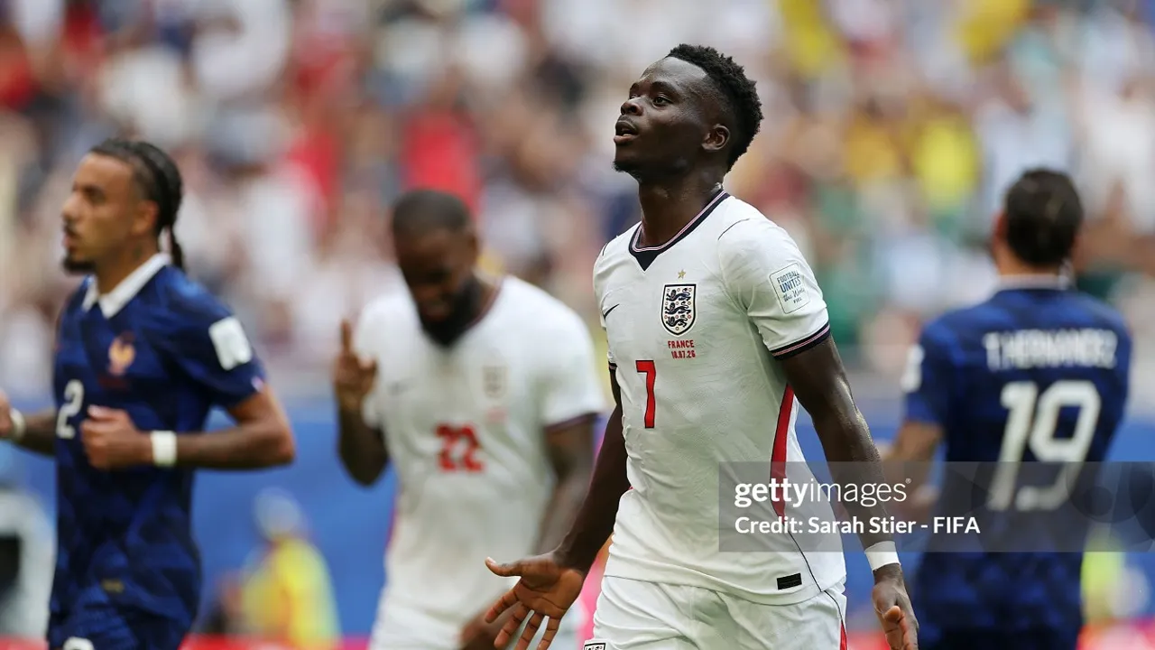 Prancis 4-6 Inggris: Saka Hattrick, The Three Lions Rebut Posisi Ketiga