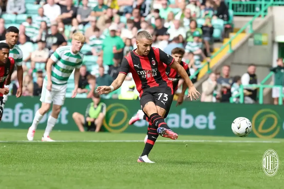 Camarda Selamatkan Milan dengan Dua Gol dalam Laga Imbang Lawan Celtic - sumber: (footballitalia)