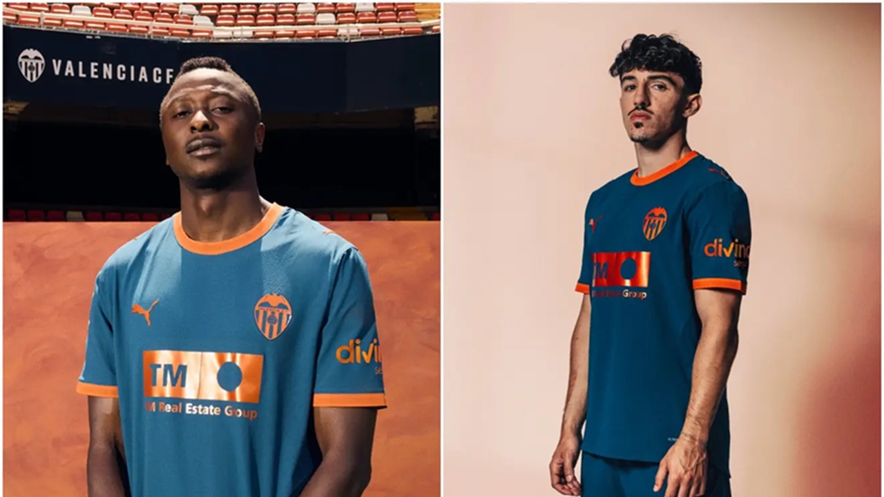 Valencia Perkenalkan Jersey Anyar Kedua, Didominasi Warna Biru