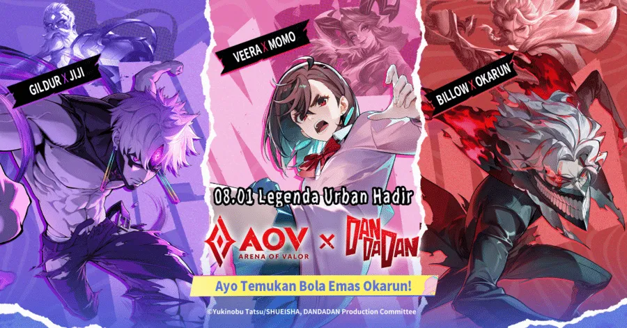 Arena of Valor dan DAN DA DAN Resmi, Ada Skin Momo - sumber: (ggwp)