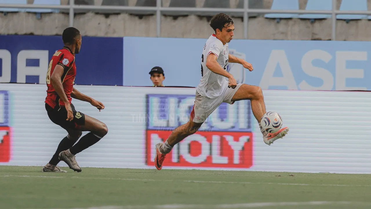 Tim Geypens jalani debut bersama Timnas Indonesia saat melawan Timor Leste.
