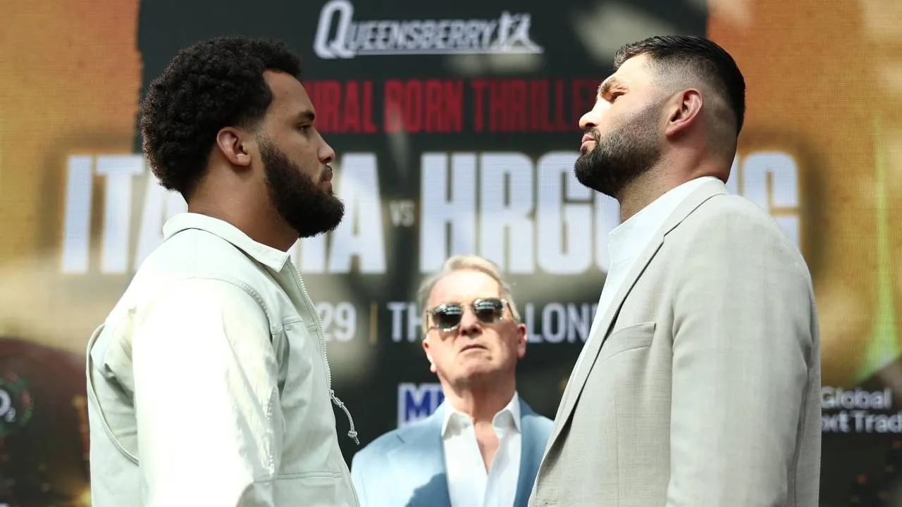 Moses Itauma (kiri) dan Filip Hrgovic. (Foto: Fight TV)