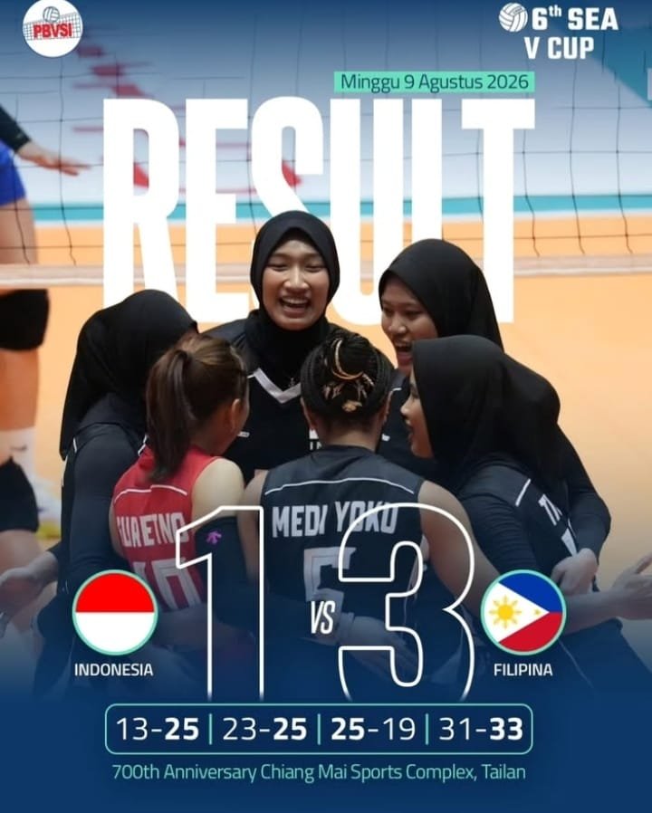 Filipina Tundukkan Timnas Voli Putri Indonesia dengan Skor 3