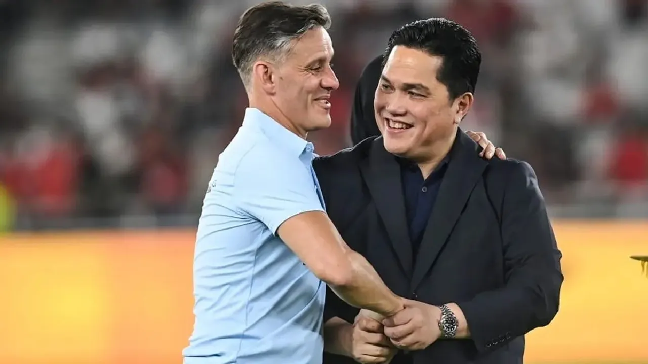 Ketua PSSI, Erick Thohir dan John Herdman
