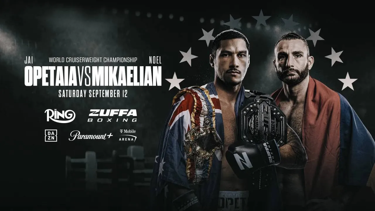 Noel Mikaelian (kanan) dan Jai Opetaia. (Foto: Fight TV)