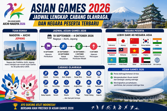 Persaingan Sengit Negara Favorit di Asian Games: Jadwal dan Cabang Olahraga dijadwalkan.