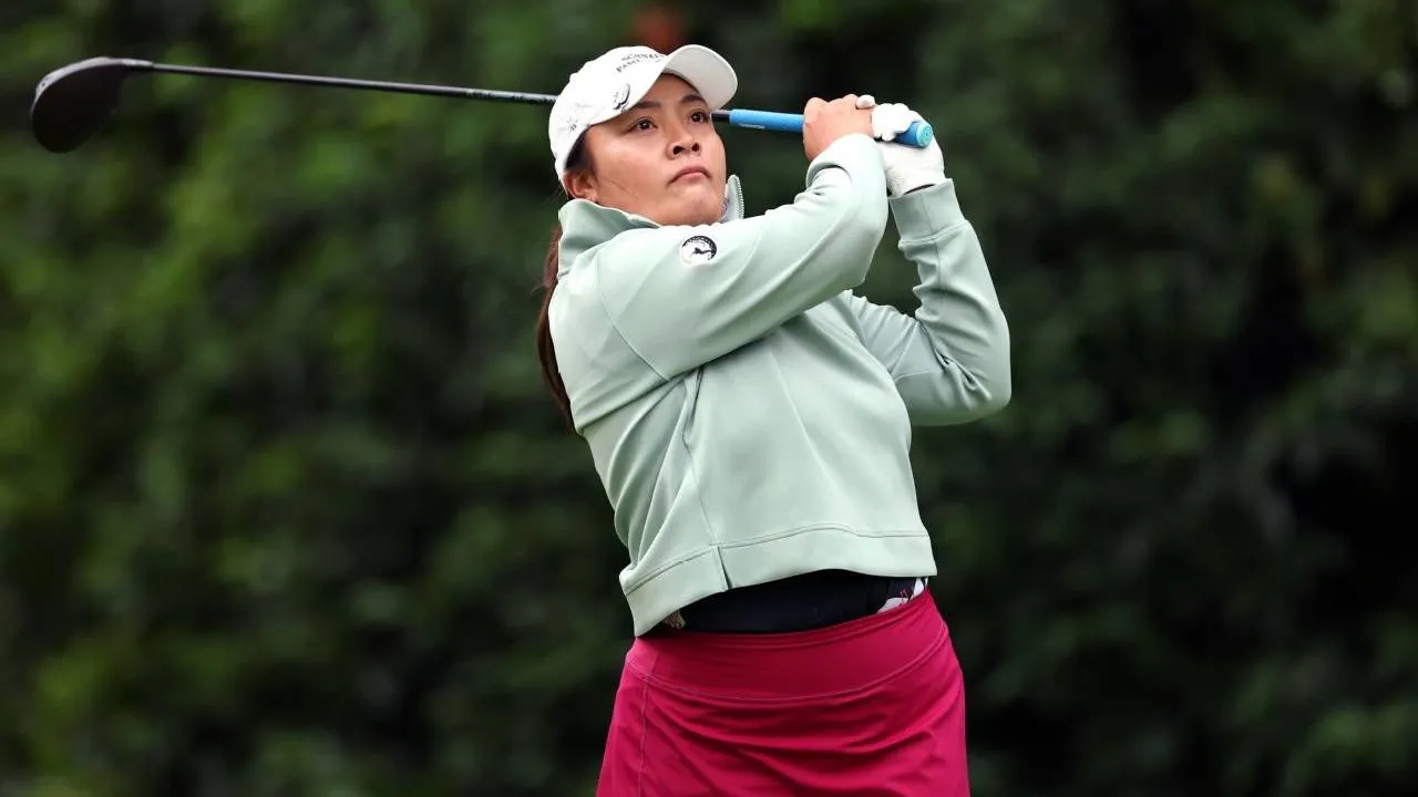 Mariel Galdiano mencatat sembilan birdie dan dua bogey di lapangan yang memiliki banyak pepohonan. (Foto: Golf Digest)