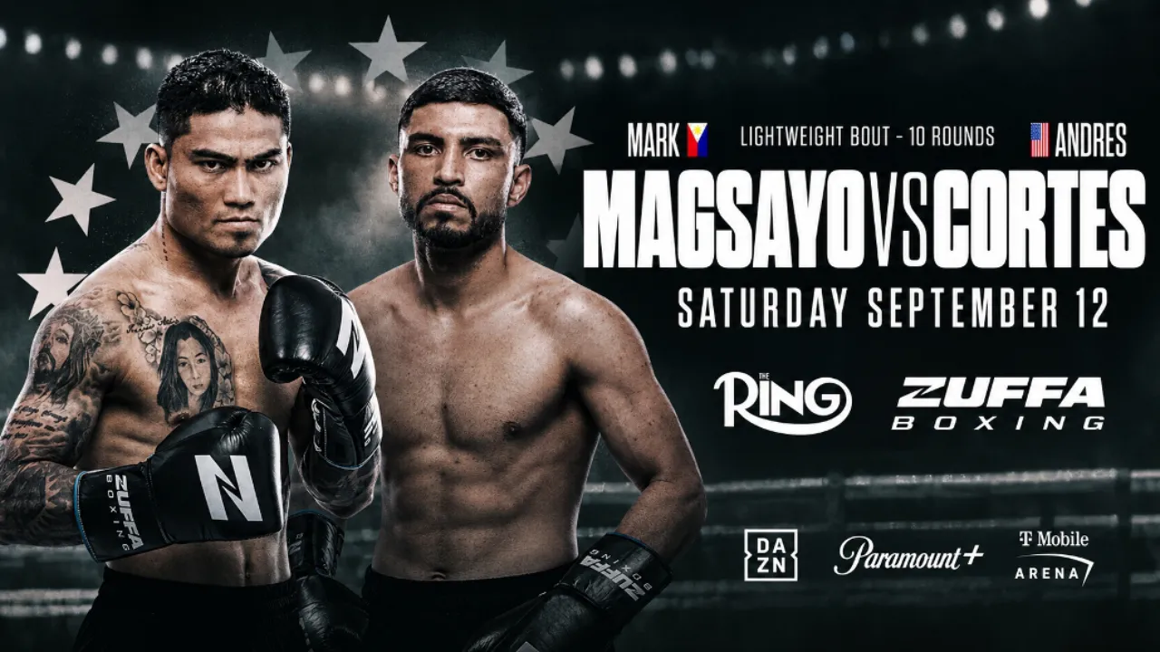 Mark Magsayo (kiri) dan Andres Cortes. (Foto: Fight TV)