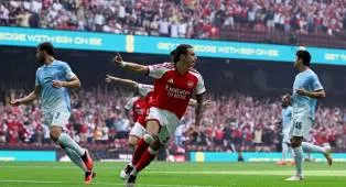 Arsenal Taklukkan Man City di Community Shield Berkat Gol Calafiori