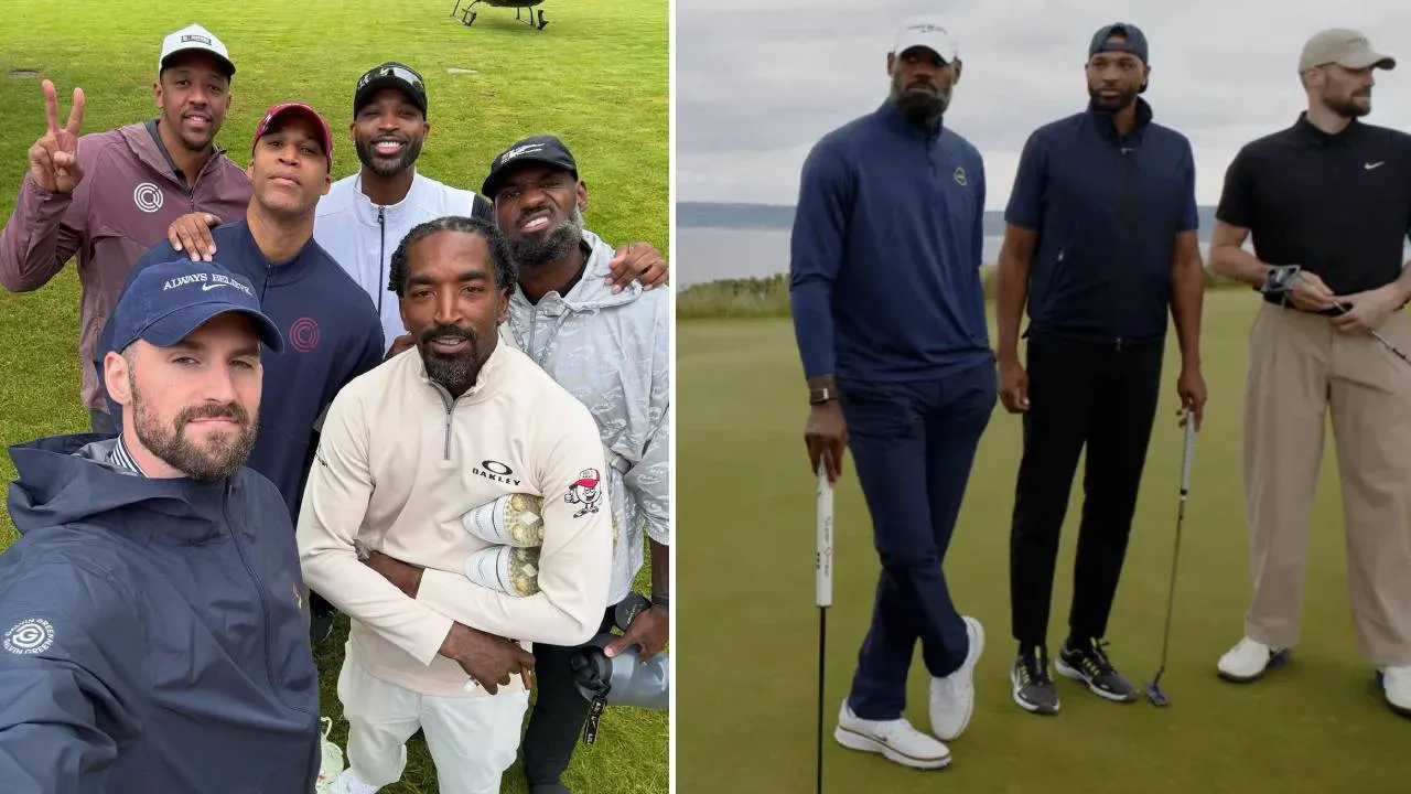 Proyek tersebut dibuka dengan video berdurasi lebih dari 90 menit yang menampilkan reuni LeBron James dan para pemain Cleveland Cavaliers 2016 dalam perjalanan golf di Skotlandia. (Foto: Instagram)