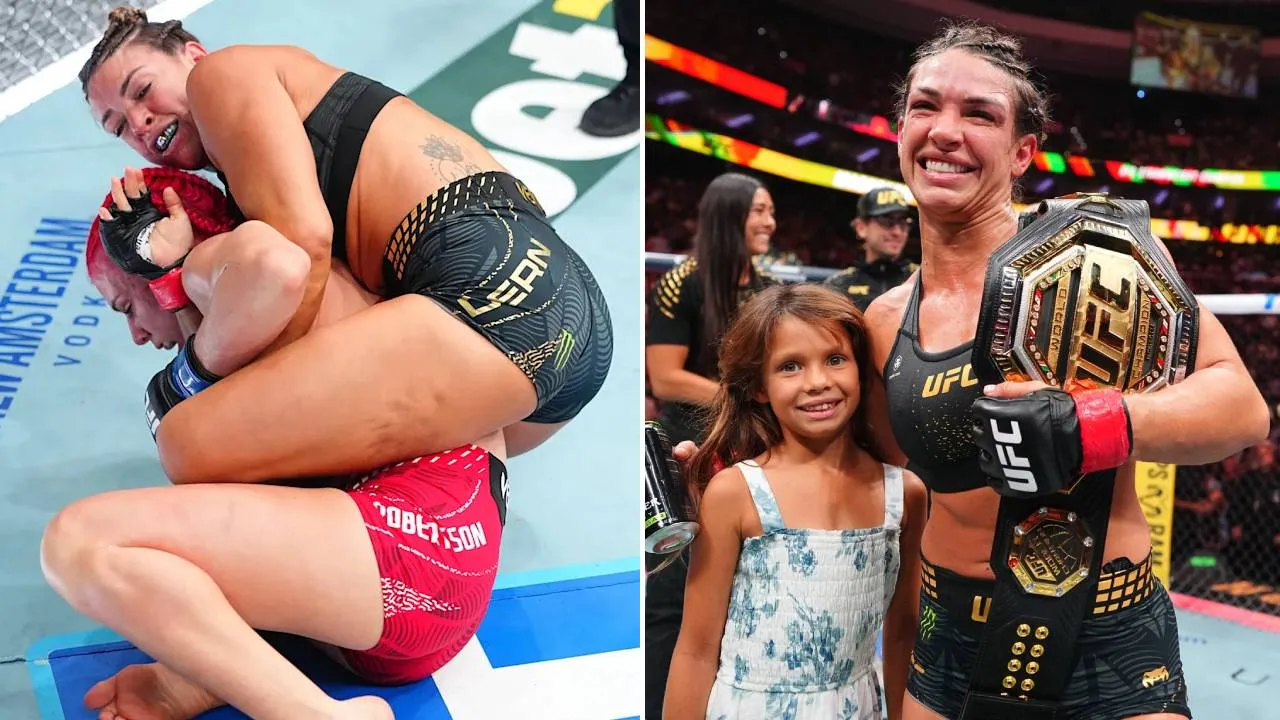 Mackenzie Dern berulang kali menjatuhkan Robertson dan mengontrol pertarungan di atas matras. (Foto: Fight TV)