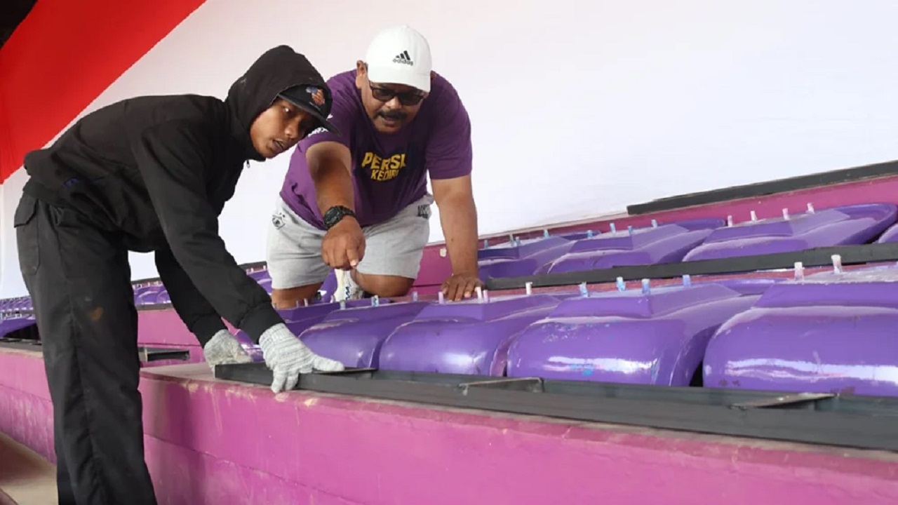 Persik Kediri Terus Benahi Stadion Brawijaya, Single Seat Mulai Dipasang