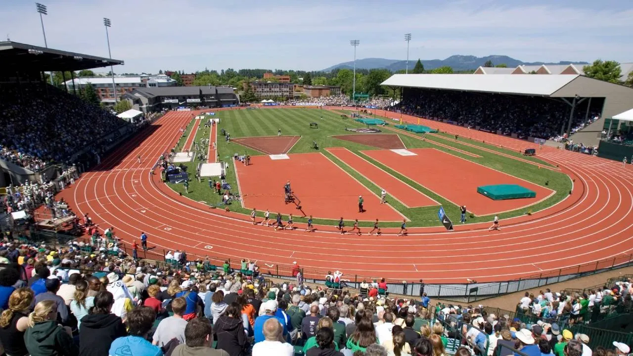 Seleksi Olimpiade 2028 akan diadakan di Hayward Field, kompleks atletik milik University of Oregon, yang dikenal dengan julukan “TrackTown USA”. (Foto: AP)