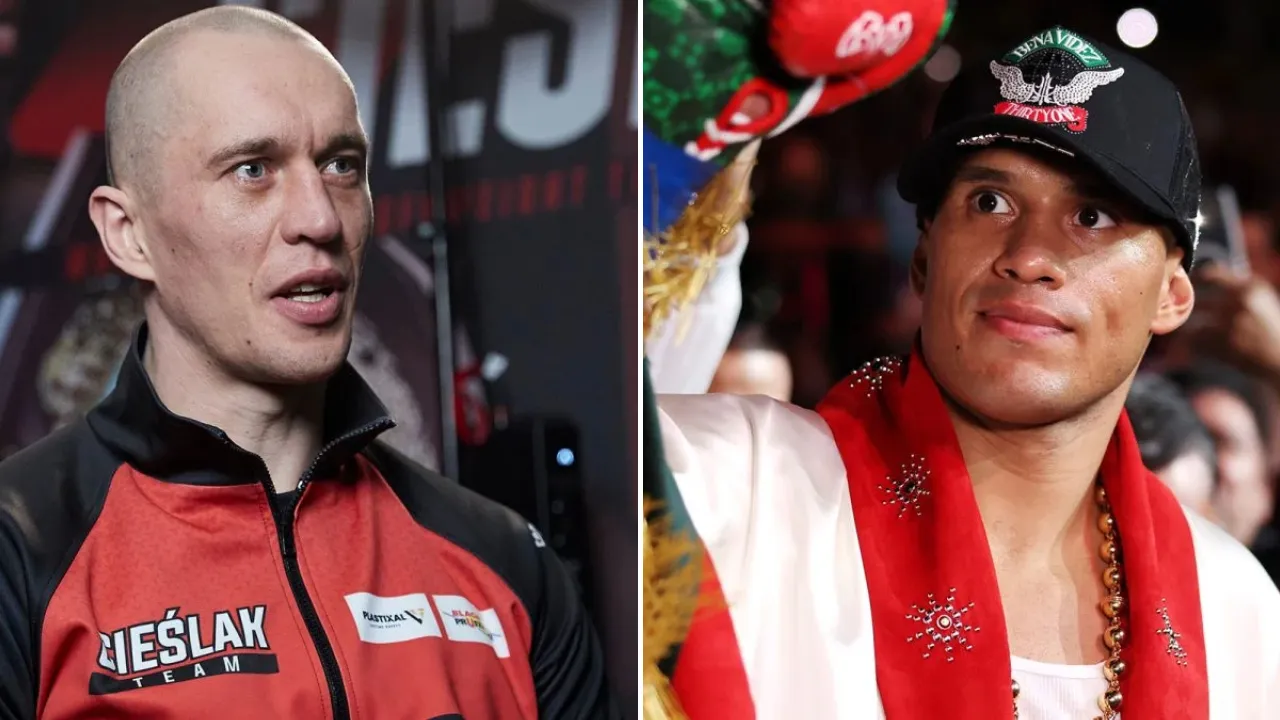 David Benavidez (kanan) dan Michal Cieslak. (Foto: Fight TV)