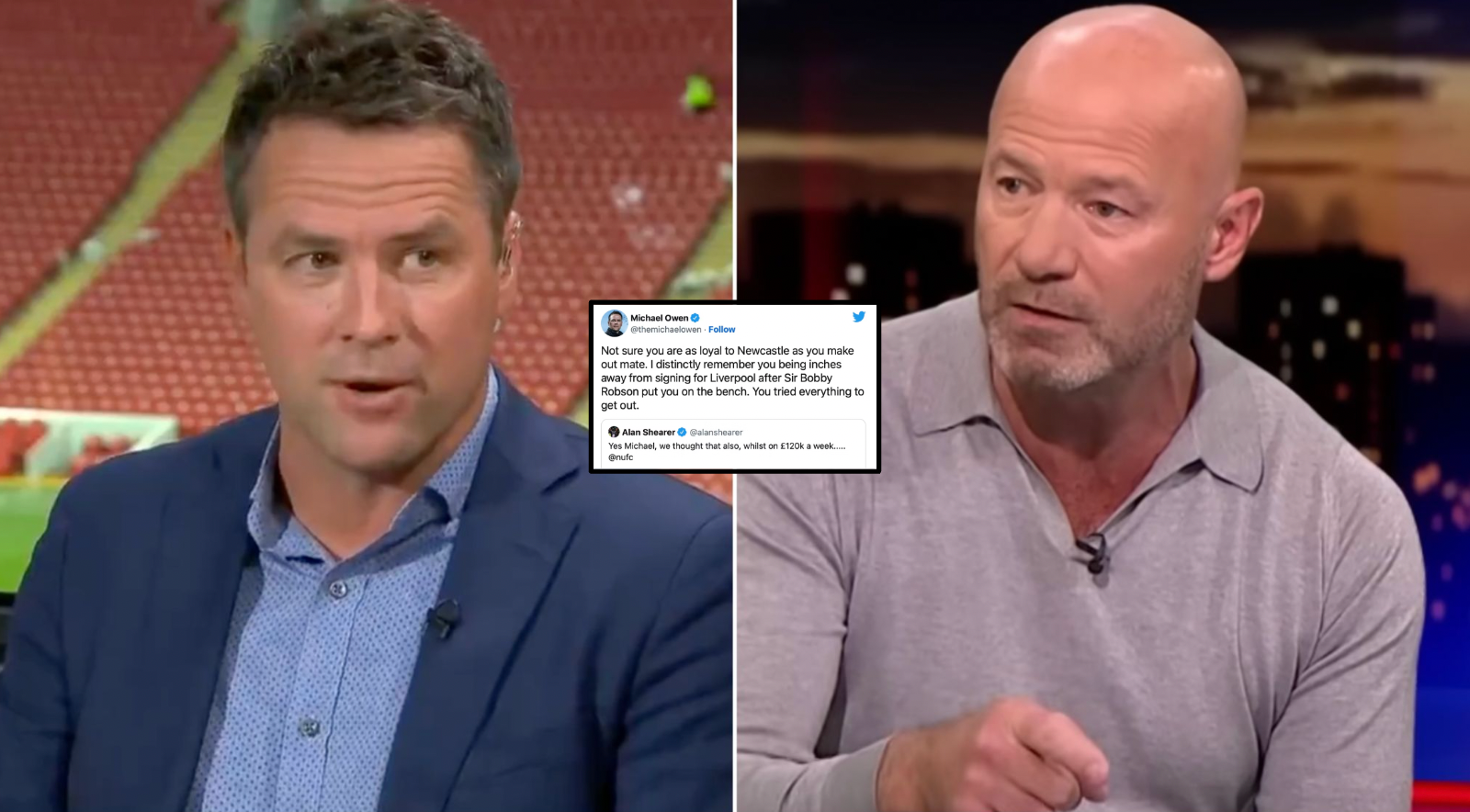 Michael Owen dan Alan Shearer Belum Berdamai Sejak Konflik 2019
