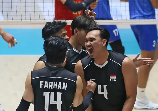 Timnas Voli Putra Indonesia Bungkam Kamboja dengan Skor Telak 25 - sumber: (blokbojonegoro)