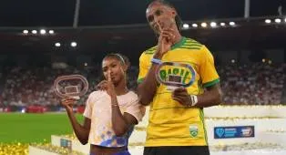 Masai Russell dan Alison dos Santos Pecahkan Rekor Dunia di Zurich