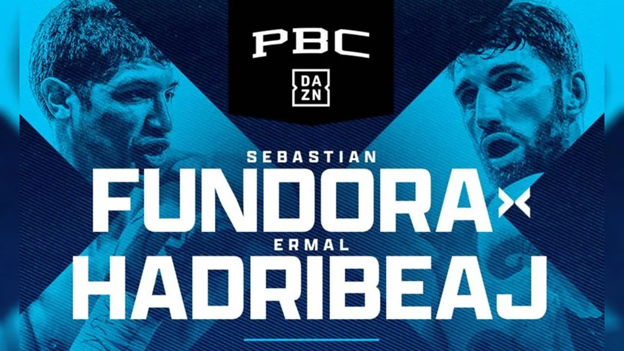 Sebastian Fundora (kiri) dan Ermal Hadribeaj. (Foto: Fight TV)