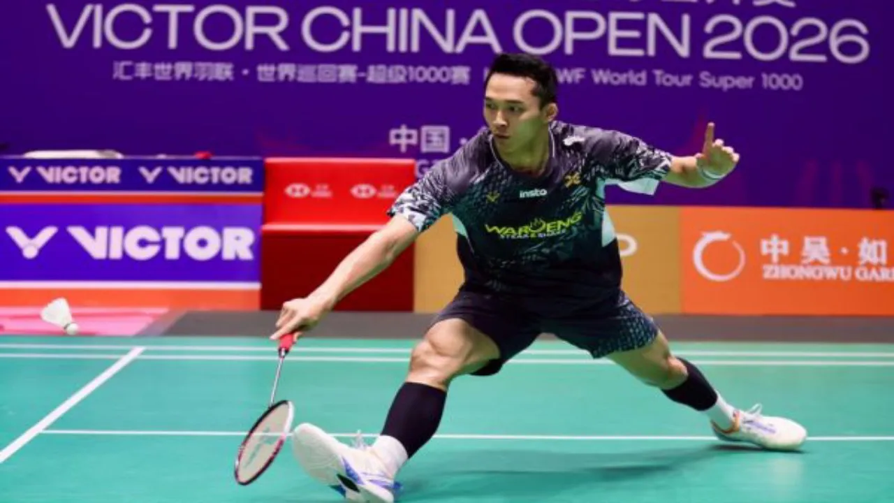 Jonatan Christie Sikat Leong Jun Hao di Babak Pertama China Masters 2026