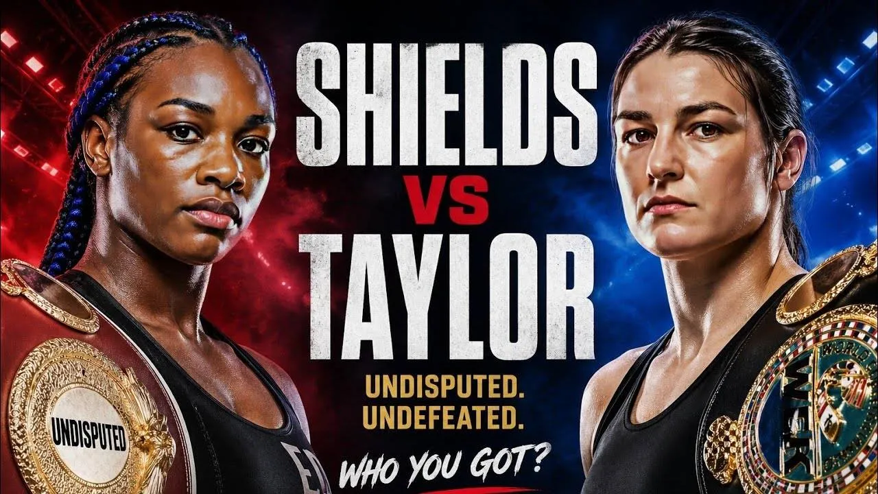 Katie Taylor (kanan) dan Claressa Shields. (Foto: Fight TV)