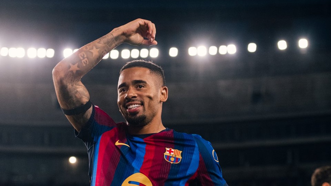 Gabriel Jesus Cetak Gol Pertama Bagi Barcelona di Camp Nou