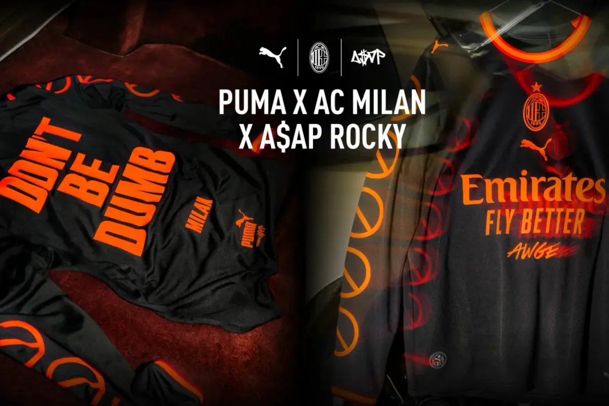 Milan Luncurkan Jersey Edisi Terbatas Kolaborasi dengan A$AP Rocky - sumber: (footballitalia)