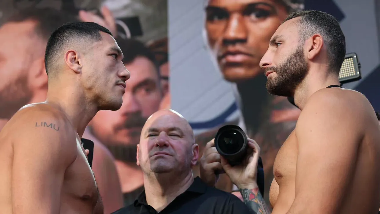 Noel Mikaelian (kanan) dan Jai Opetaia. (Foto: Fight TV)
