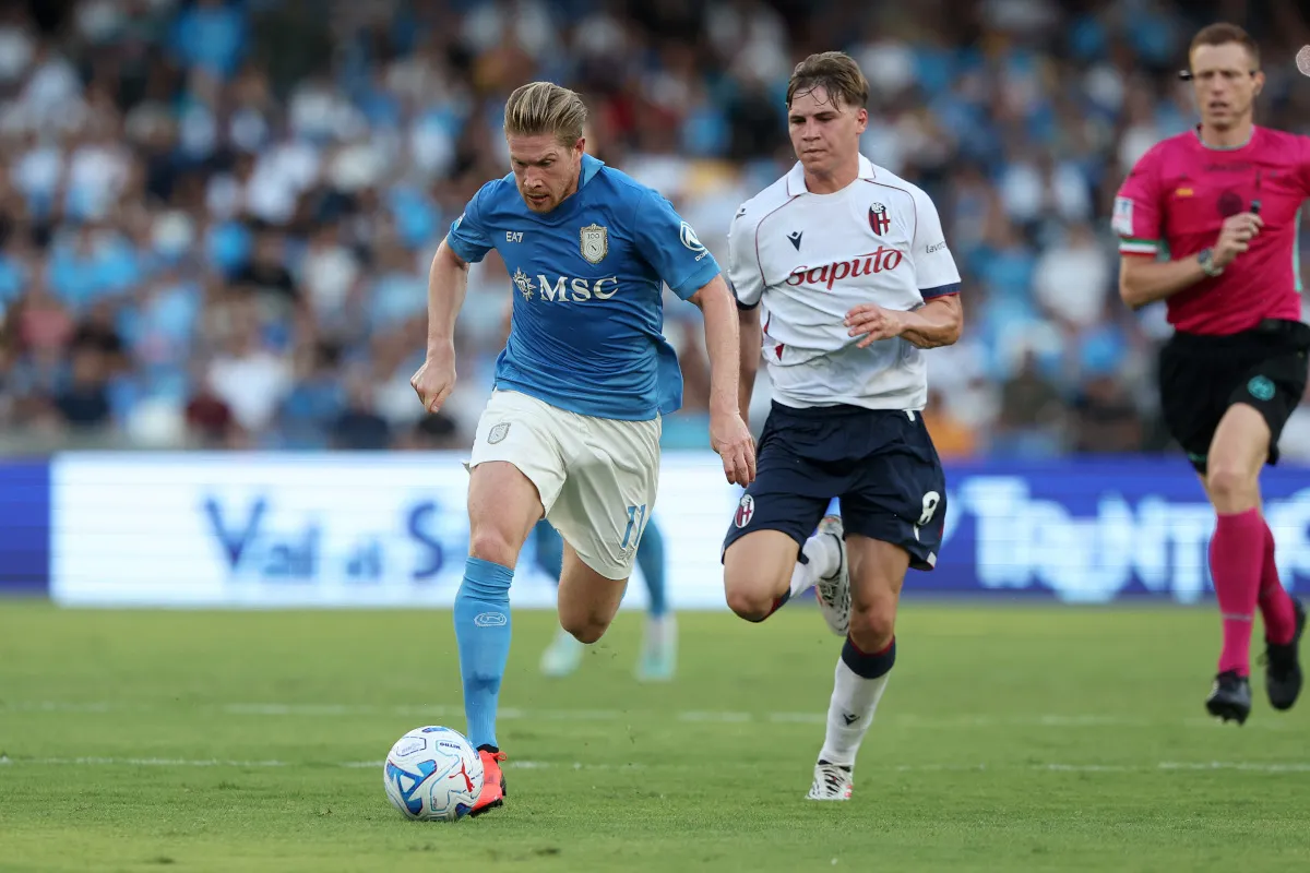 Kemenangan Napoli atas Bologna Tercoreng Cedera De Bruyne - sumber: (footballitalia)
