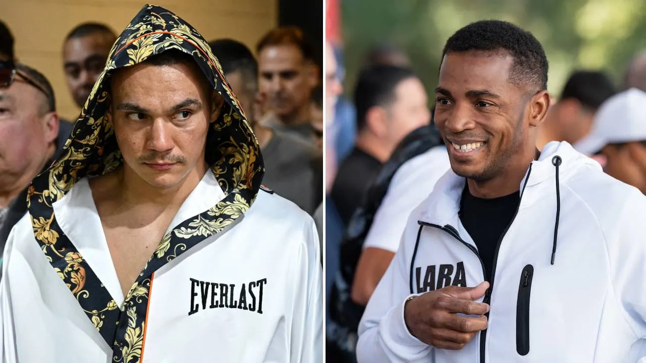 Tim Tszyu (kiri) dan Erislandy Lara. (Foto: Fight TV)
