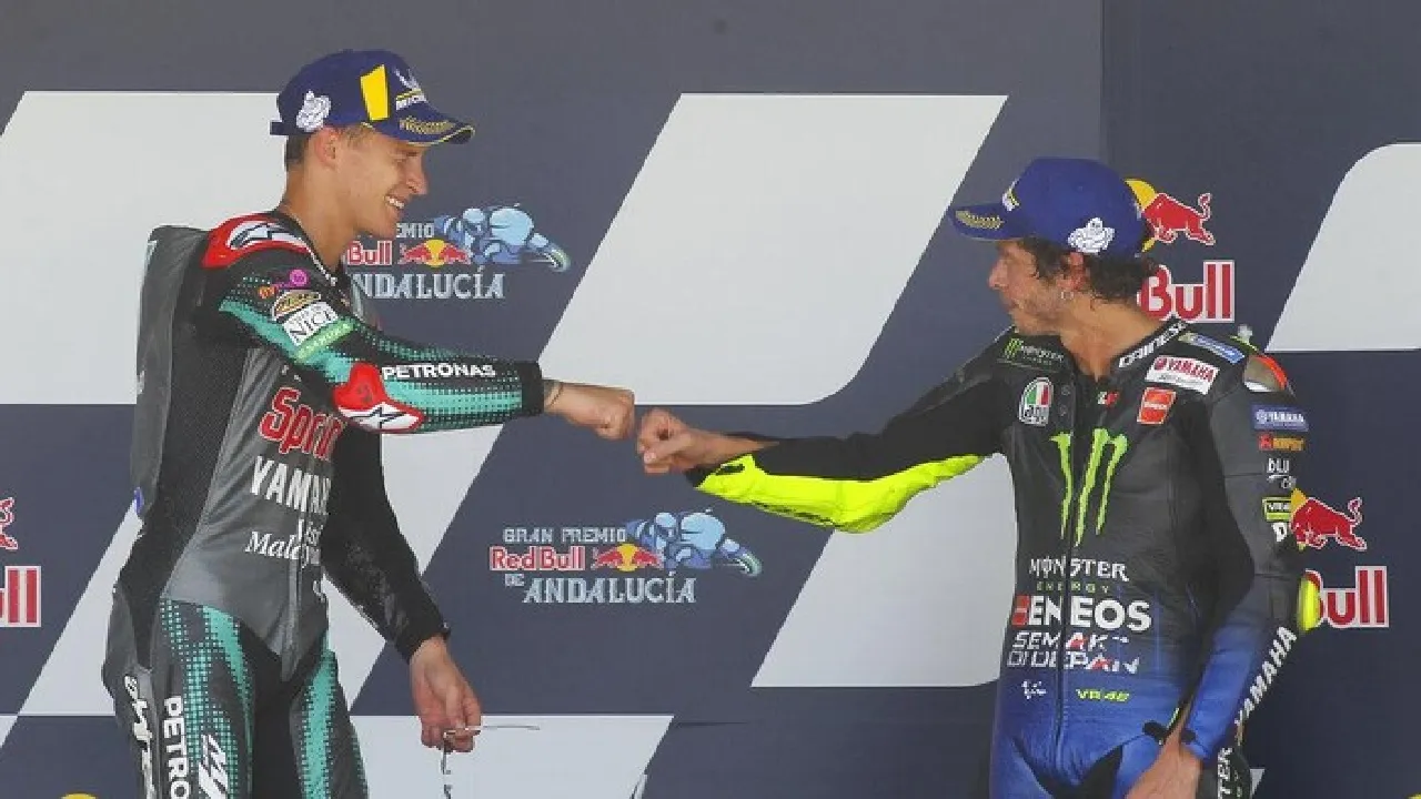 Fabio Quartararo dan Valentino Rossi